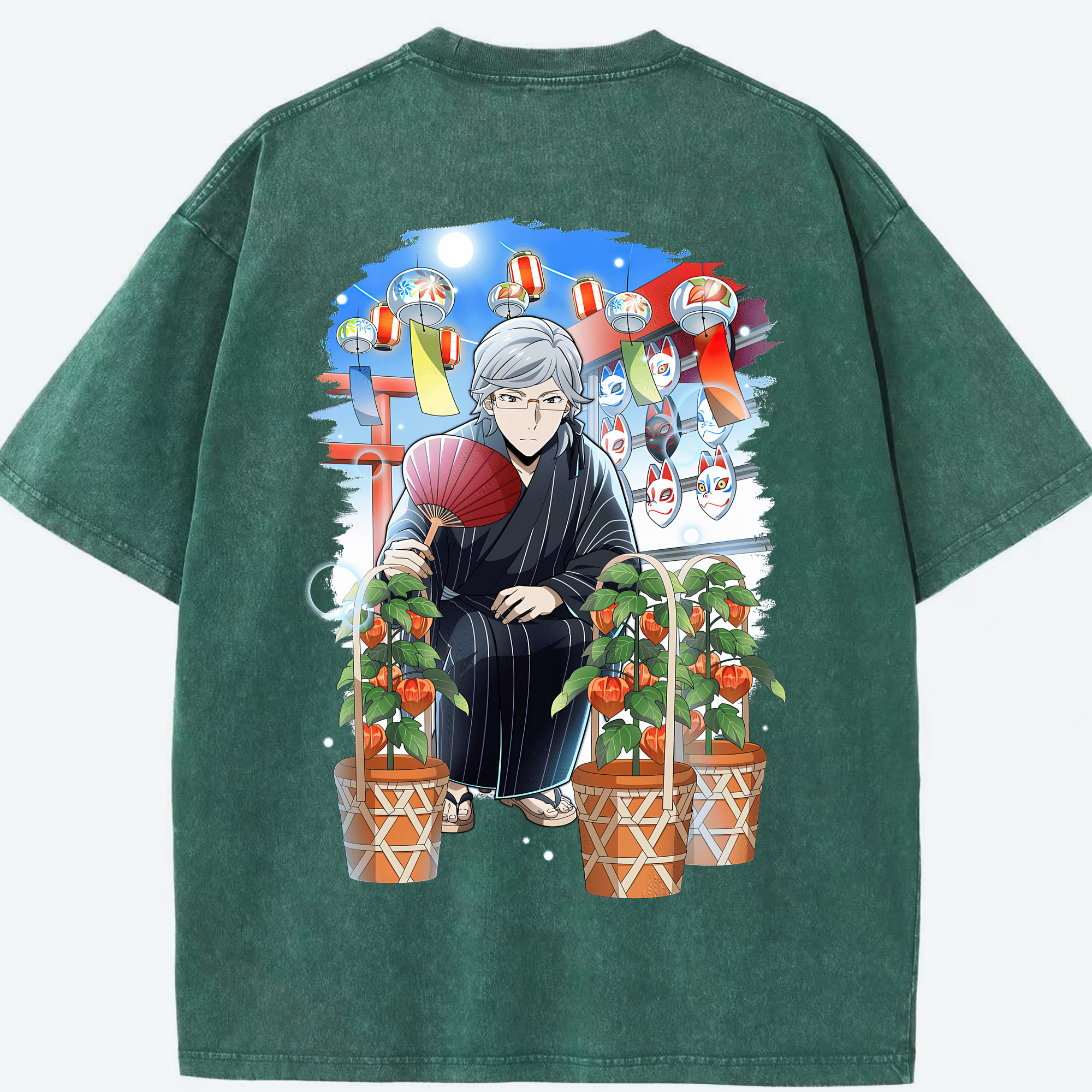 （画像用） 文豪ストレイドッグス Bungo Stray Dogs 綿100% ヴィンテージ風 半袖Tシャツ（背面プリント）
